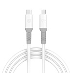 by кабель для зарядки powerful type-c-type-c, 1м, 3а, быстрая зарядка pd, 65 w, белый от магазина Барс