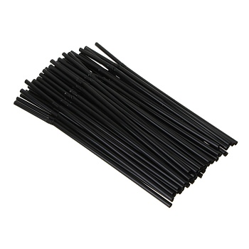 набор трубочек с гофрой тм fntastic, 50шт, 21x0,5 см, цвет черный