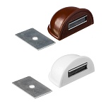 стопор дверной тм vetta, 2,5х5см, магнитный, пластик, металл, 2 цвета от магазина Барс