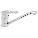 союзкран смеситель для кухни, низкий излив 25см, керам. картридж 40мм, хром, цинк, sk01-i125