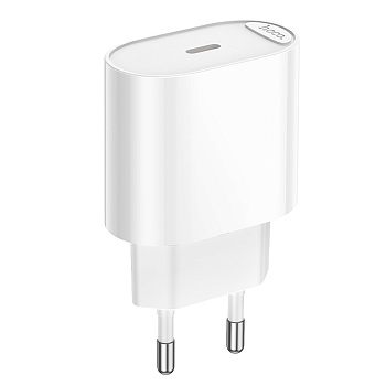 hoco. зарядное устройство модель c109a, usb-с pd 20w, цвет: белый от магазина Барс