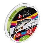 azor fishing леска "лещ, карась, плотва", нейлон, 100м, 0,16мм, 3,9кг, зеленая