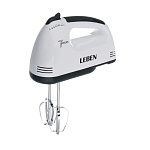 leben миксер ручной, 300вт, 7 скоростей, 2 пары насадок из нерж.стали, корпус пластик интернет-магазин «Барс»