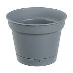 горшок для цветов mint d150мм, 1,2л с поддоном, серый от магазина Барс