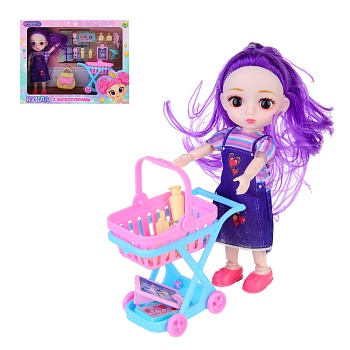 игроленд кукла 15 см шарнирная с аксесс. 24х5,3х18,3 см, pp, abs, pvc