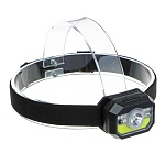 ермак фонарь на голову,сенсорный,xpe cob led,11 режимов,1000мач,usв, 6х4,5х3см,пластик,красный свет