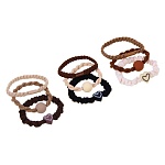 юниlook резинки для волос 3шт, d5,5см, полиэстер, пластик, 3 цветовых сочетания, acs-109