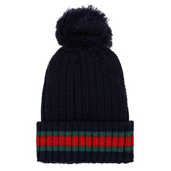 galante шапка подростковая с помпоном, р-р 54-56, темно-синий, сзшмп24-41