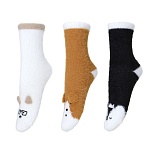 galante носки новогодние меховые, р.23-25, 93% полиамид, 4% полиэстер, 3% спандекс,  3 дизайна