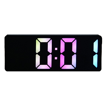 ladecor chrono будильник электронный, 16x6x2 см, авс пластик, 3xaаa, оправа цвет черный
