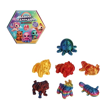 хоббихит адвент календарь с 3d фигурками, 22х19,2х1,9см