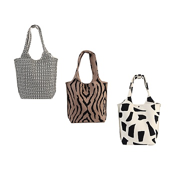 сумка женская трикотажная тм юl check, полиэстер, 35х40см, 3 цвета