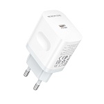 сетевое зарядное устройство borofone модель ba99a, usb-c pd 20 w, цвет: белый от магазина Барс