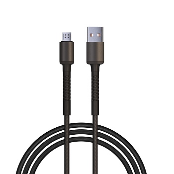 by кабель для зарядки xxl micro usb, 2 м, 3а, быстрая зарядка qc3.0, черный от магазина Барс