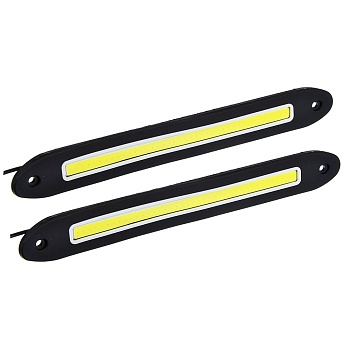ермак дневные ходовые огни, led 80шт, гибкий резин. корп., 255мм, 12v, белый, 2шт