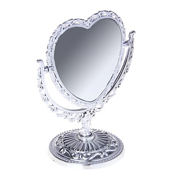 юниlook зеркало настольное двустороннее с увеличением, пластик, стекло, 16x14см