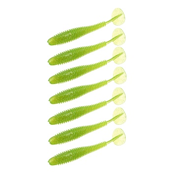 kaida приманка силиконовая твистер 3", 8см, 4гр, ht004, 7шт
