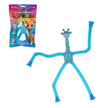 игроленд игрушка антистресс pop tubes "животные", 2хag3, abs, pvc, свет, 18,5х14,5см, 3 дизайна