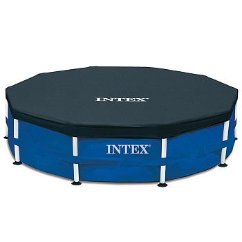 intex крышка для бассейна круглая d305см, веревочное крепление, 58406/28030