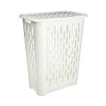 корзина для белья keeplex light с откидной крышкой 37л 42,2х29х51,5см, пластик, белое облако от магазина Барс