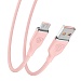 BY Кабель для зарядки Elite Micro USB, 3А, 1м, Быстрая зарядка QC3.0, 100см, розовый