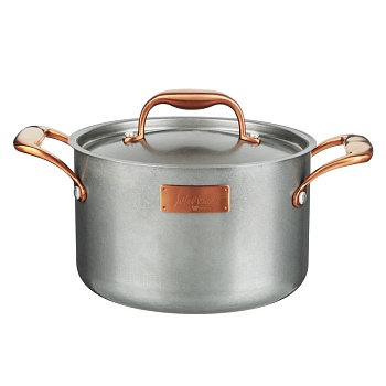 ivlev chef ladoga кастрюля 20х12,5см 3,8л, с нерж. крышкой, индукция, нерж.сталь 18/10 интернет-магазин «Барс»