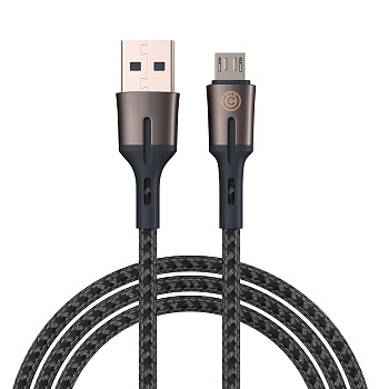 всёгазин кабель для зарядки авангард micro usb, 1м, 3а, быстрая зарядка qc3.0, синий от магазина Барс