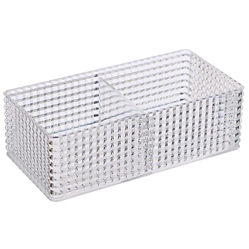 vetta органайзер для косметики универсальный crystal, полистирол, 16,5x8,5x5,3 см, 2 отдела от магазина Барс