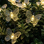 гирлянда на солн. батар. тм inbloom бабочки,7м, 25led, шампань, aaa 600mah ni-mh, 2 реж., abs,pvc,ps от магазина Барс