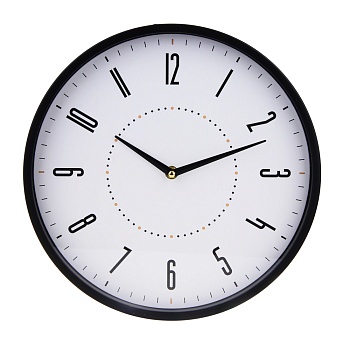 ladecor chrono часы настенные круглые, пластик, d30 см, тикающий ход, 1xаа, арт08-26