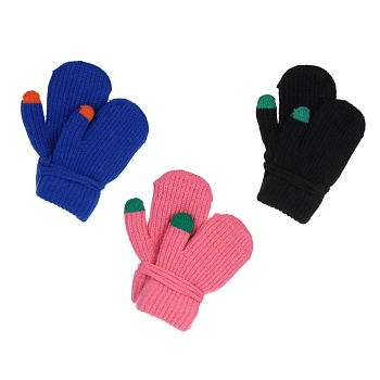 galante варежки детские вязаные, р. 12, 3 цвета, сзпв24-30