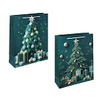 пакет подарочный бумажный тм сноу бум 26x32x9 см, 2 дизайна