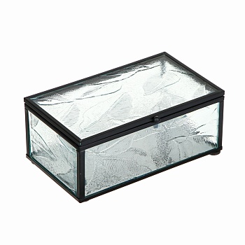 шкатулка для украшений, 14,5х8,5х6 см, стекло, арт.2