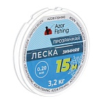 azor fishing леска зимняя, 15м, 0,20мм, прозрачная