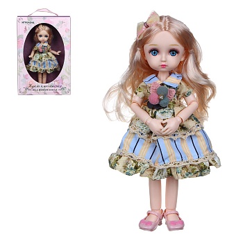 игроленд кукла классическая шарнирная, коллекционная, 28см, pp,pvc, полиэстер, 20х31х7см, 4 дизайна