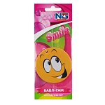 new galaxy ароматизатор бумажный "смайл", 5 гр., бабл гам, дизайн gc