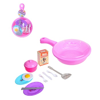 игроленд набор игровой, посудка с продуктами, pp, картон, 19х7х31 см