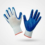 перчатки нейлоновые с нитриловым покрытием синие, 10 размер  12/960 