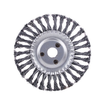 щетка металл. для ушм175мм/22мм, крученая, дисковая ермак 