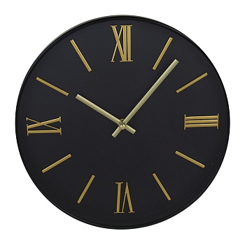 ladecor chrono часы настенные, круглые, 30 см, пластик, цвет черный