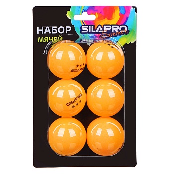 silapro набор мячей для настольного тенниса 6шт, d4см, pp