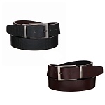 юl ремень мужской двухсторонний, пу, металл, 120/130х3,3см, черный, рм2023-3