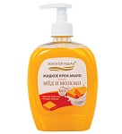 мыло жидкое 500 г золотой идеал "молоко и мед", дозатор/12