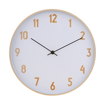 ladecor chrono часы настенные круглые, пластик, d30 см, тикающий ход, 1xаа, арт08-24