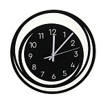часы настенные интерьерные, черное стекло d-30см, 1xaa, ladecor chrono