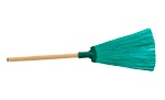 метла пластиковая плоская веерная с черенком