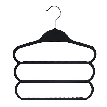 vetta вешалка-органайзер, 3 уровня, 36х40.5х0.6 см, пластик с покрытием soft-touch, черная от магазина Барс