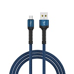 forza кабель для зарядки вернисаж microusb, 1м, быстрая зарядка 2.4а, 12w, тканевый , 3 цвета от магазина Барс