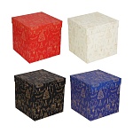 коробка складная 22x22x22см, бумага, 4 дизайна