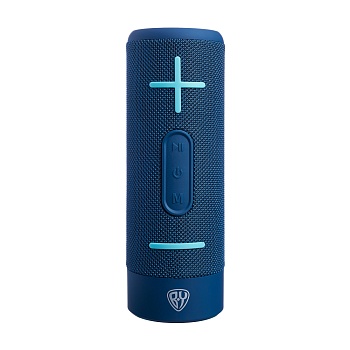by колонка беспроводная storm 10вт, 1800мач, bt5.0, usb, micro-sd, aux, тканевый корпус, синий от магазина Барс